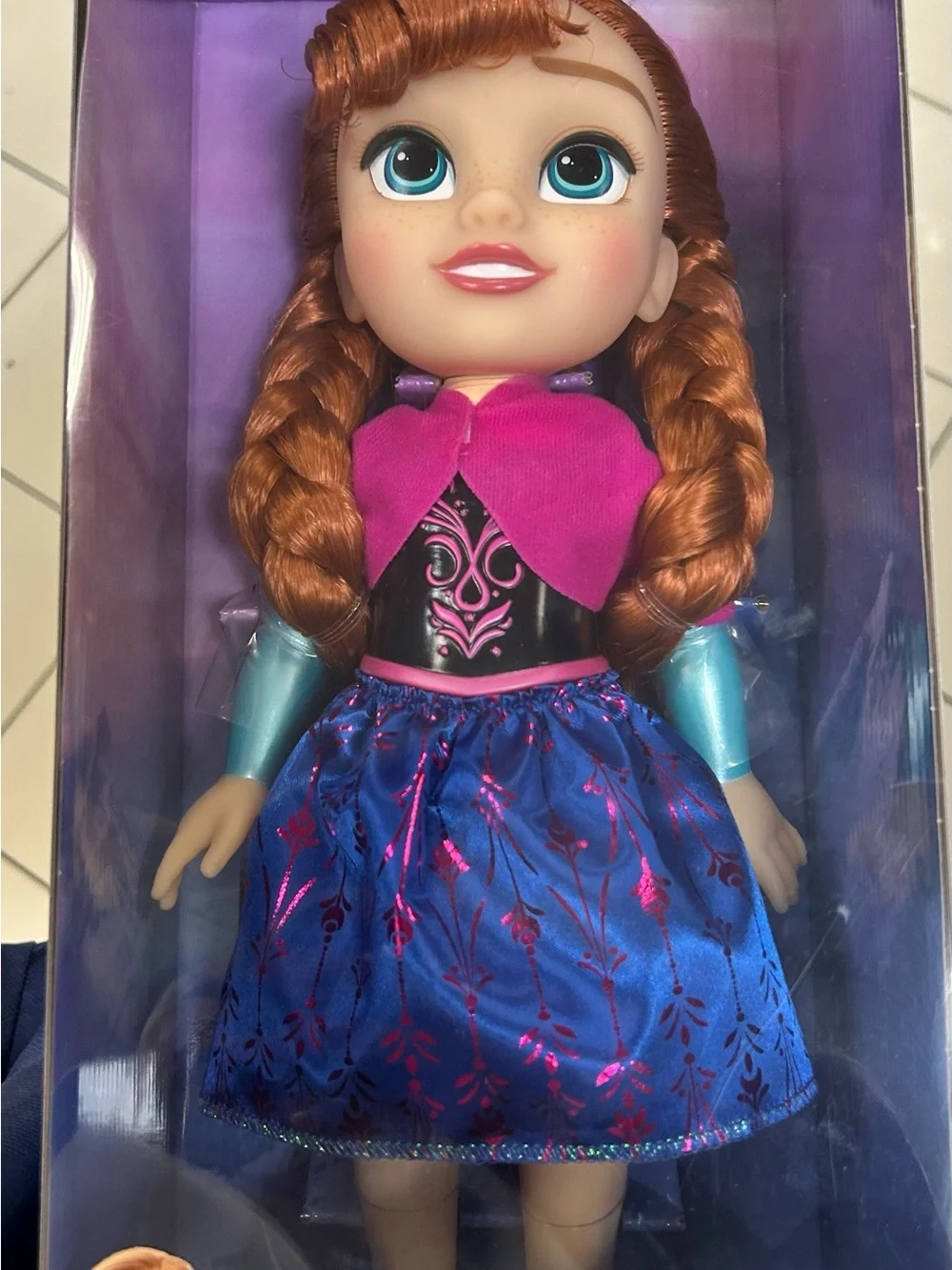 Disney Anna Style Fashion Doll in Blue & Pink